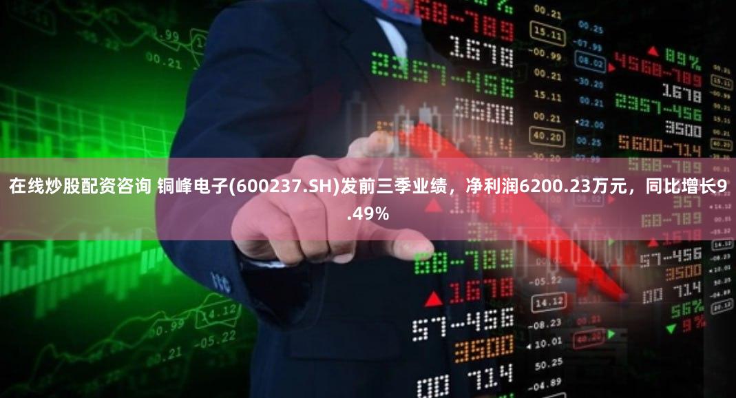 在线炒股配资咨询 铜峰电子(600237.SH)发前三季业绩，净利润6200.23万元，同比增长9.49%
